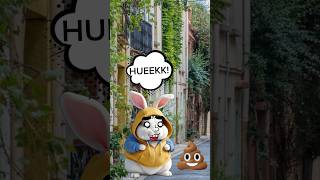 Kelinci dijalan ketemu kotoran funny kelinci rabbit fyp viralvideo trendingshorts [upl. by Alyak]