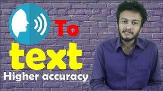 HINDI Higher accuracy Best Speech to Text Converter  fastest way to Type online  android app [upl. by Aramo]