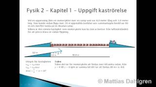 Fysik 2  Kapitel 1  Uppgift kaströrelse [upl. by Torbert673]