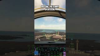 Buzzing the tower in BOSTON Logan intl in MS Flight Simulator 2020 topgun boston logan celtics [upl. by Lehacim]