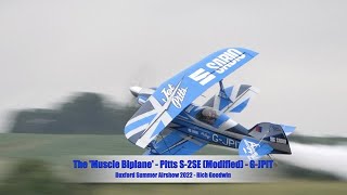 Amazing Aerobatics the Muscle Biplane  Pitts S2SE  Duxford Summer Airshow 2022 [upl. by Ahseenal]