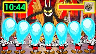 Cuphead  All Bosses Speedrun With Cuphead Army Using Ex Peashoter Only [upl. by Oiluig]