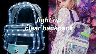 DIY Light Up Clear Backpack  90s Back to School [upl. by Katzman]