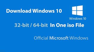 How to Download Windows 10 32bit64bit In One iso File  Official Microsoft Windows [upl. by Steffy]