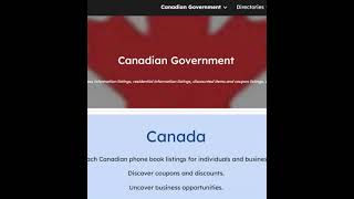 Canadian Government  Canadian Phone Book [upl. by Allebasi]