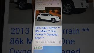 2013 GMC terrain 87k 12950 nice suv [upl. by Parthenia]