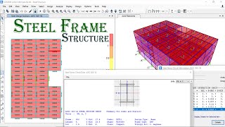 Analysis of Steel Frame Structure Part02SAP2000 [upl. by Noiz]