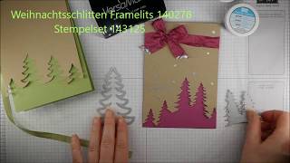 Schnelle schlichte Weihnachtskarten mit StampinUp [upl. by Kieryt]