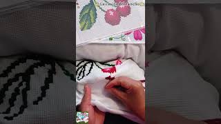 💐🍒BORDANDO DETALLES DE UNA CEREZA🍒💐 parati bordado hechoamano fyp cereza youtube [upl. by Latisha]