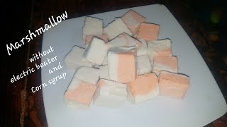 Marshmallow  Marshmallow without electric beater and corn syrup  marshmallow recipe in tamil [upl. by Iderf495]