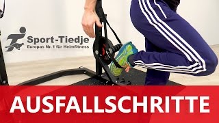 Ausfallschritte am Schlingentrainer Ausführung  richtige Technik und Übungsausführung [upl. by Anawyt942]