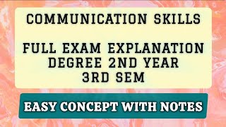 Communication skills Important Questions Explanation Degree 2nd Yr 3rd sem Osmania University HLA [upl. by Halfdan524]