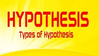 Hypothesis and Types of Hypothesis in Research  Definition Necessity Characteristic of Hypothesis [upl. by Llebiram]