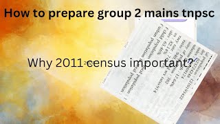 census 2011Short statistical data for group 2 mains tnpsc aspirants Must learn [upl. by Aernda101]