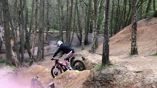 Trials bike riding  Poles wood  jitsie trials bikelife ngksparkplugs dirtbike renthal [upl. by Harac]