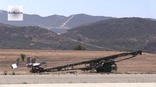 RQ7 Shadow UAV  Pneumatic Launch Landing [upl. by Ikkir139]