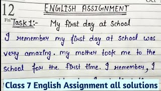 Class 7 English Assignment  Solution of English Assignment  English Assignment 1st paper [upl. by Ivan]