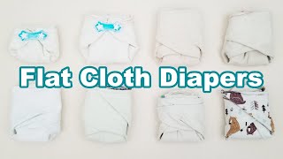 Part 1 GUIDE TO FLAT CLOTH DIAPERS Sizes Folding Muslin Birdseye Stretchy [upl. by Yram]