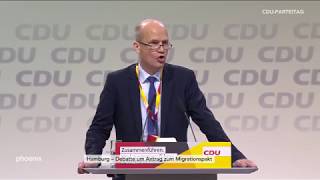 CDUParteitag in Hamburg zum Migrationspakt am 071218 [upl. by Aikemahs]