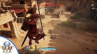 Assassins Creed Origins  Archer of the Month  Headshot Kill an Enemy While Mid Air With a Bow [upl. by Atnad177]