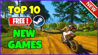 TOP 10 NEW Free Steam Games to Play August 2024 [upl. by Haines]