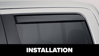 Rear WeatherTech Side Window Deflector Installation with Channel Clips and Adhesive [upl. by Zarihs]