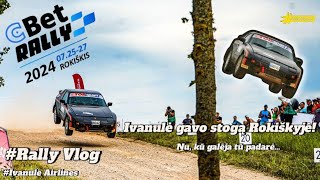 Rally Rokiškis 2024 ir Ivanules stogas Žalos tramplynas sulaužė Porsche [upl. by Lemert]