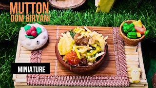 Mutton dum biryani 😋special recipe in miniature 🤤ft The miniature theminiature17 [upl. by Rafa]