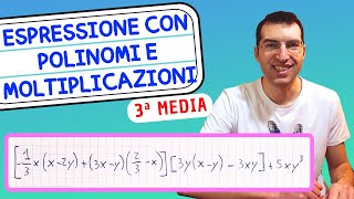 Espressione con i Polinomi MOLTIPLICAZIONI FRAZIONI e PARENTESI QUADRE  3ªMedia TutorialGenitori [upl. by Eninahs164]