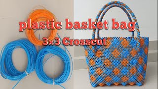 Plastic Wire Crosscut Basket Bag🔥 [upl. by Dric]