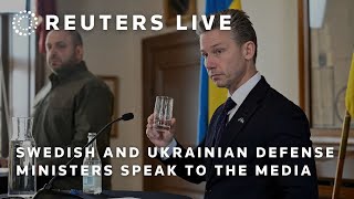 LIVE Swedish and Ukrainian defense ministers speak to the media [upl. by Orihakat765]