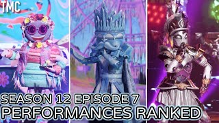 Season 12 Ep 7 Performances ranked The masked singer US [upl. by Ahsitel]