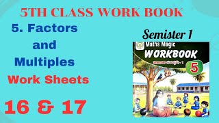 5th class maths workbook factors and multiples worksheets 16 amp 17  5 th class maths workbook [upl. by Kendre904]