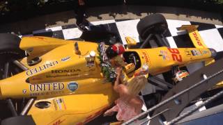 Ryan HunterReay at victory podium Indy 500 2014 [upl. by Orozco]