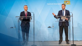 Video in Gebärdensprache Pressekonferenz nach dem Treffen mit Jens Stoltenberg 231024  Bayern [upl. by Ahsinit195]