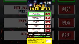 Pronostic foot  5 pronos dimanche 18 février pronosticfoot pronostic football shorts [upl. by Cirdec614]