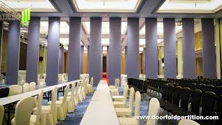 Doorfold Partition Wall Supplier  Soundproof Movable Partition Walls Applied to Hotel Banquet Halls [upl. by Jakob]