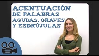 Acentuación de palabras agudas graves y esdrújulas  Lengua Española Básica [upl. by Ano]