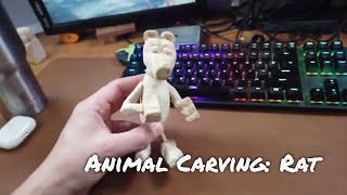 Whittling an Rat in Cuphead Style out of wood [upl. by Andromada]