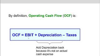 4 of 14 Ch10  Operating cash flow OCF explanation amp example [upl. by Garrot]