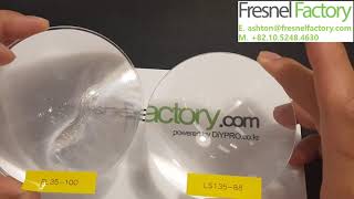 Fresnel lens for LED light comparing aspherical and spherical lens [upl. by Handal]