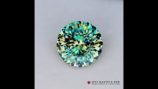 469ct Lab bluegreen Dichroic Moissanite [upl. by Donelle7]