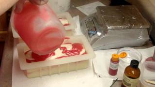 Making Crushed Peppermint Cold Process Soap [upl. by Ennaeed]