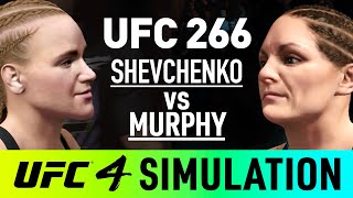 UFC 266  Valentina Shevchenko vs Lauren Murphy  EA Sports UFC 4 Simulation CPU vs CPU [upl. by Dulcinea]