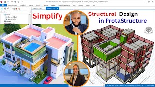 Design of 3 Storey RCC Building having a Basement Floor with Different Ground Level Protastructure [upl. by Assirolc808]