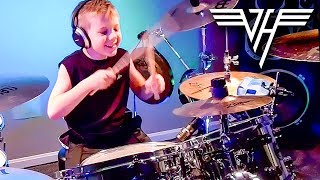 Outta Love Again  VAN HALEN 7 year old Drummer [upl. by Irol]