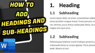 Numbered Headings and Subheadings  Microsoft Word Tutorial [upl. by Yannodrahc]