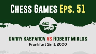 Garry Kasparov vs Robert Miklos  Frankfurt Sim1 2000 [upl. by Attiuqram559]