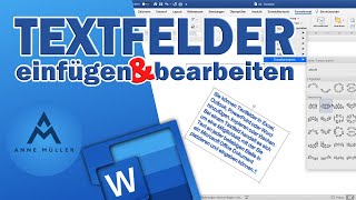 Textfeld in Microsoft Word einfügen und formatieren [upl. by Ttenna]