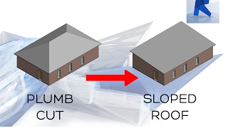 REVIT 2017  SLOPED ROOF  CREATE A SLOPED ROOF EASY [upl. by Ihteerp]